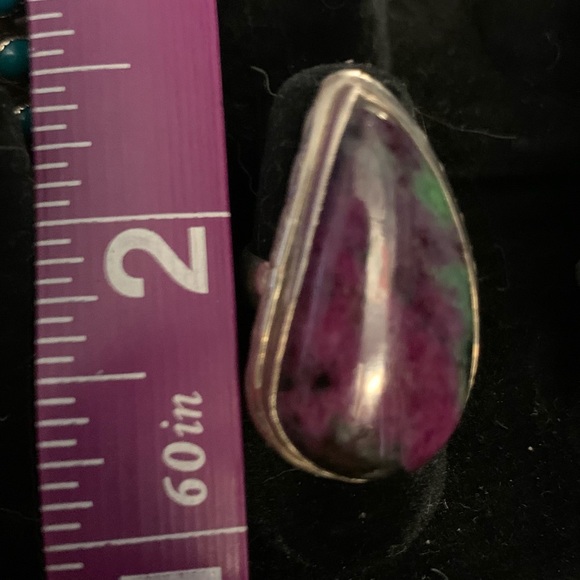 Huge Ruby Zoisite Ring - Picture 2 of 7